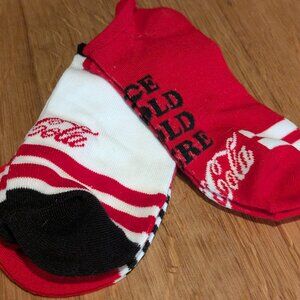 Women’s Coca-Cola No-Show Socks 3-Pack – Fun Logo Low Cut Sock Set